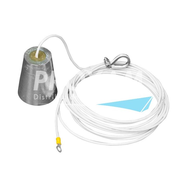 ANODE MAGNESIUM A SUSPENDRE Ø53/80MM L.105MM AVEC CABLE 4,50M