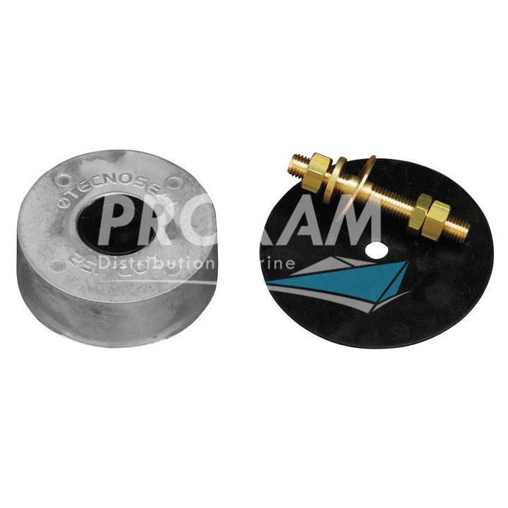 ANODE ZINC - DISQUE BAGLIETTO Ø135MM AVEC VISSERIE ET PAD