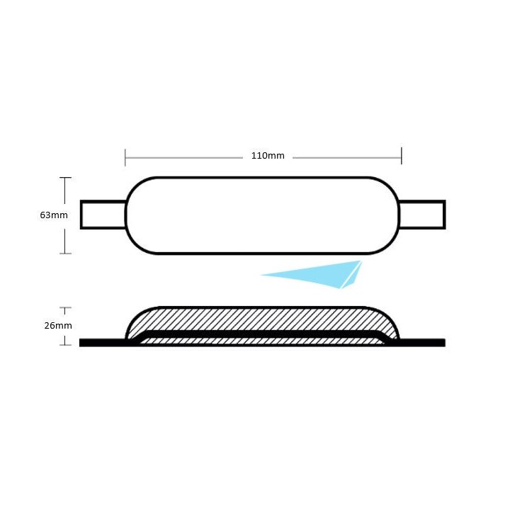 ANODE ZINC A SOUDER 110x63x26MM