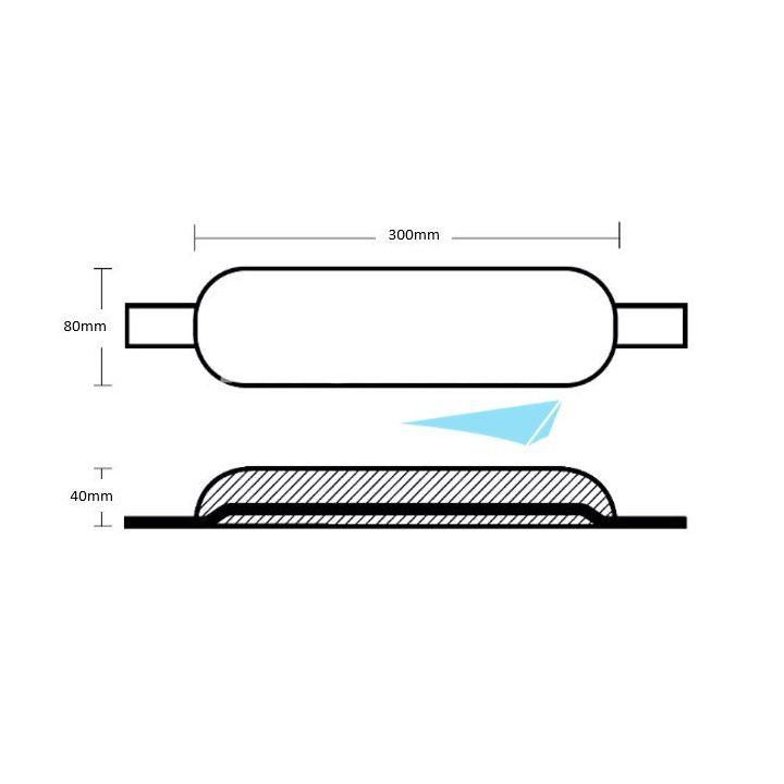 ANODE ZINC A SOUDER 300x80x40MM