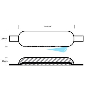 ANODE ZINC A SOUDER 210x70x28MM
