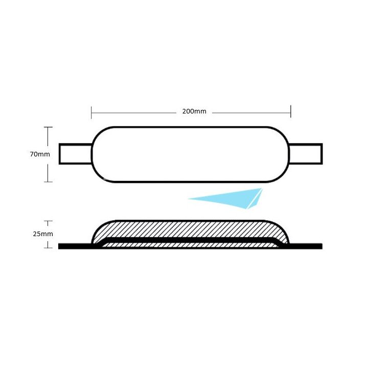 ANODE ZINC A SOUDER 200x70x25MM