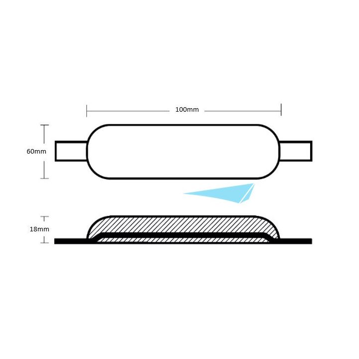 ANODE ZINC A SOUDER 100x60x18MM
