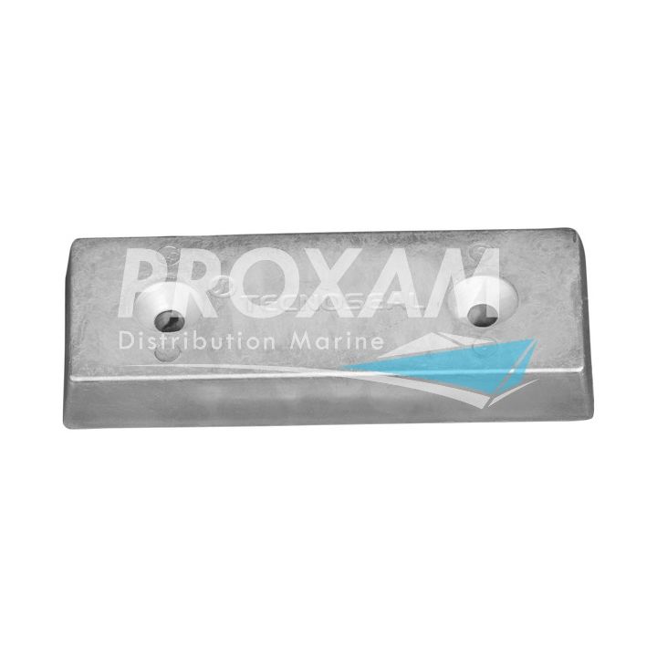 ANODE ZINC - PLAQUE 130x50x17MM ENTRAXE 77MM