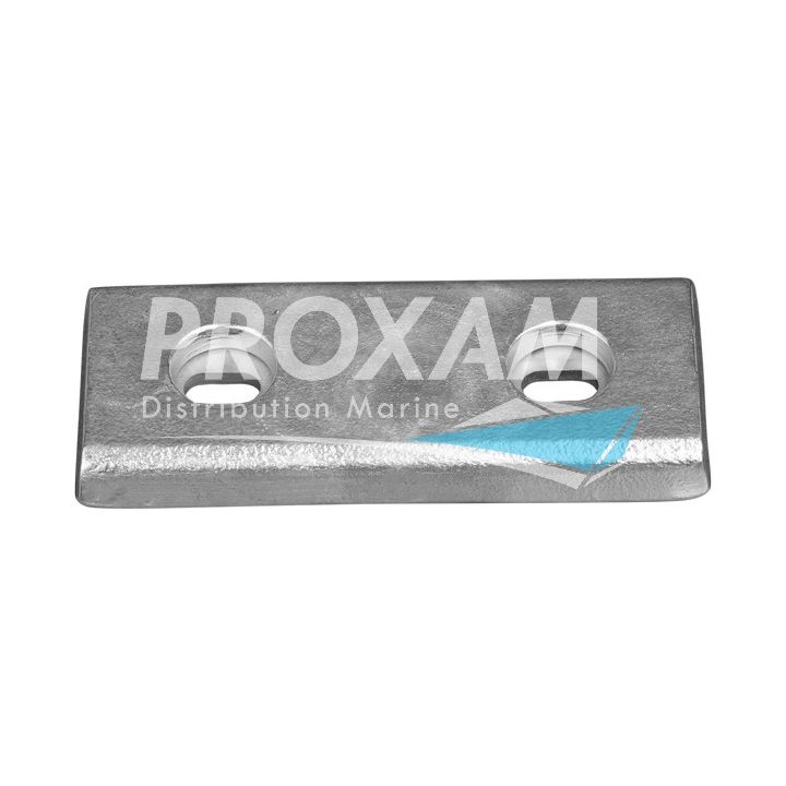 ANODE ZINC - PLAQUE 200x80x22MM ENTRAXE 110MM
