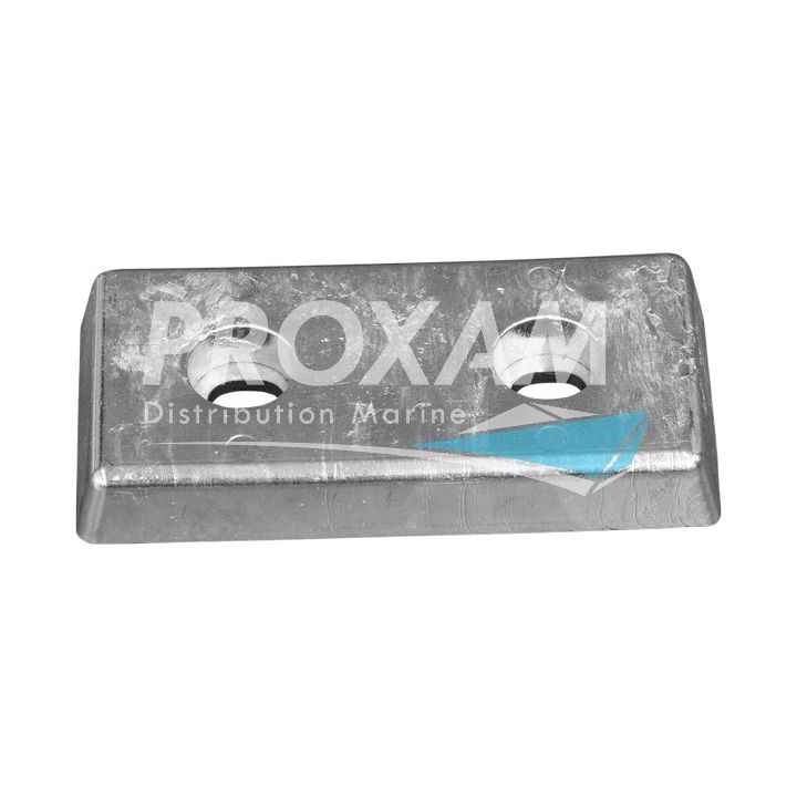 ANODE ZINC - PLAQUE 210x100x30 ENTRAXE 100MM 1.6KG