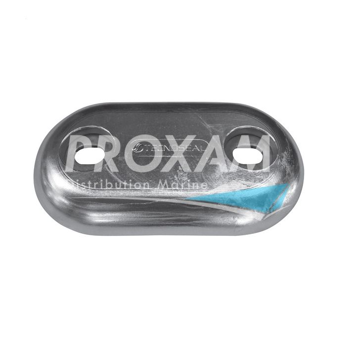 ANODE ZINC - OVALE 280x160x34 ENTRAXE 160MM 7KG