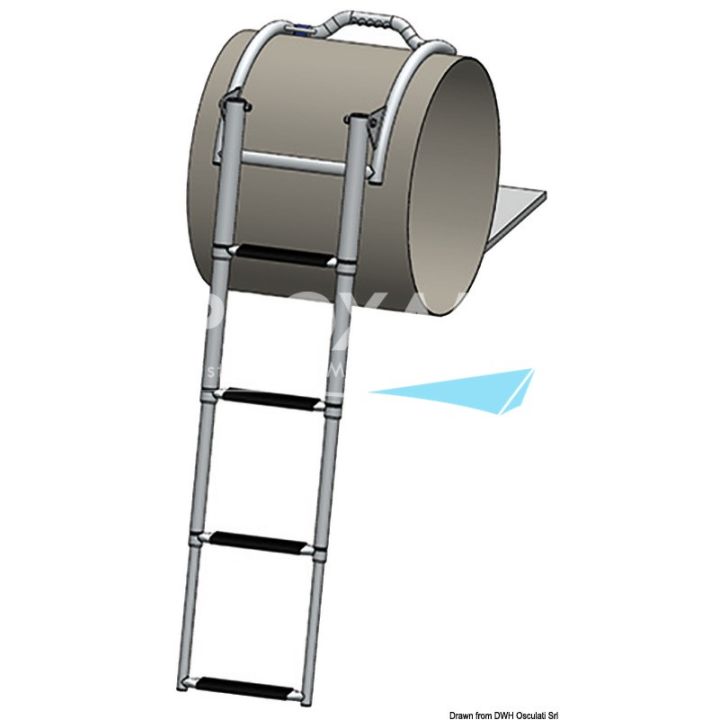ECHELLE INOX 4 MARCHES POUR SEMI-RIGIDE