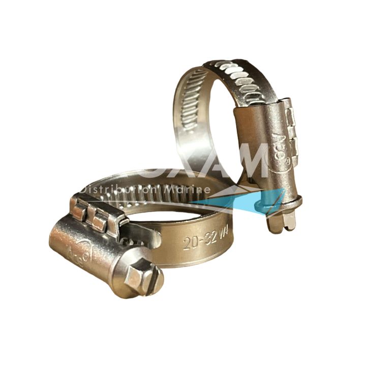 COLLIERS INOX W4 AISI 304 L12MM Ø16-27MM (x10)