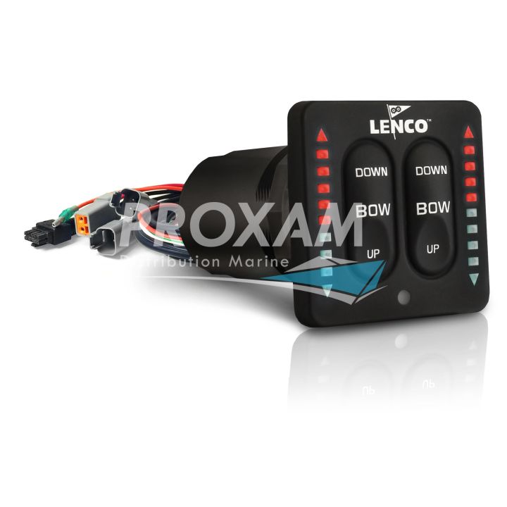 CONTACTEUR INTEGRÉ LENCO 12/24V AVEC LED, FAISCEAU 76CM