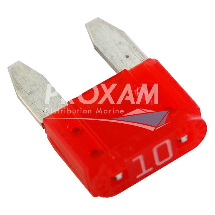 FUSIBLE MINI LANGUETTE 10A ROUGE (x6)