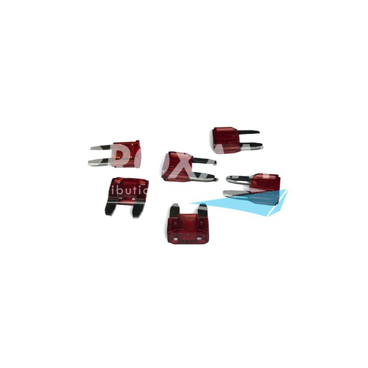 FUSIBLE MINI LANGUETTE 10A ROUGE (x6)