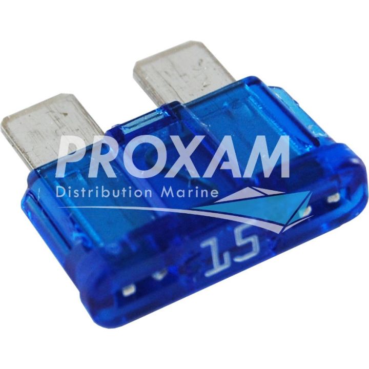 FUSIBLE PLAT A LANGUETTE BLEU 15A (BLISTER DE 6)