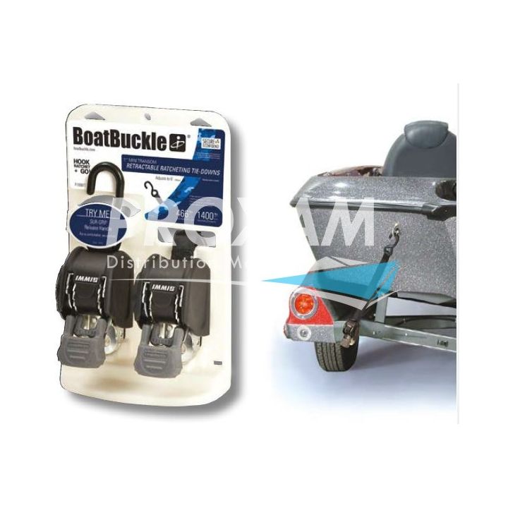 SANGLE BOAT BUCKLE RETRACTABLE MINI G3 L.182CM (LA PAIRE)