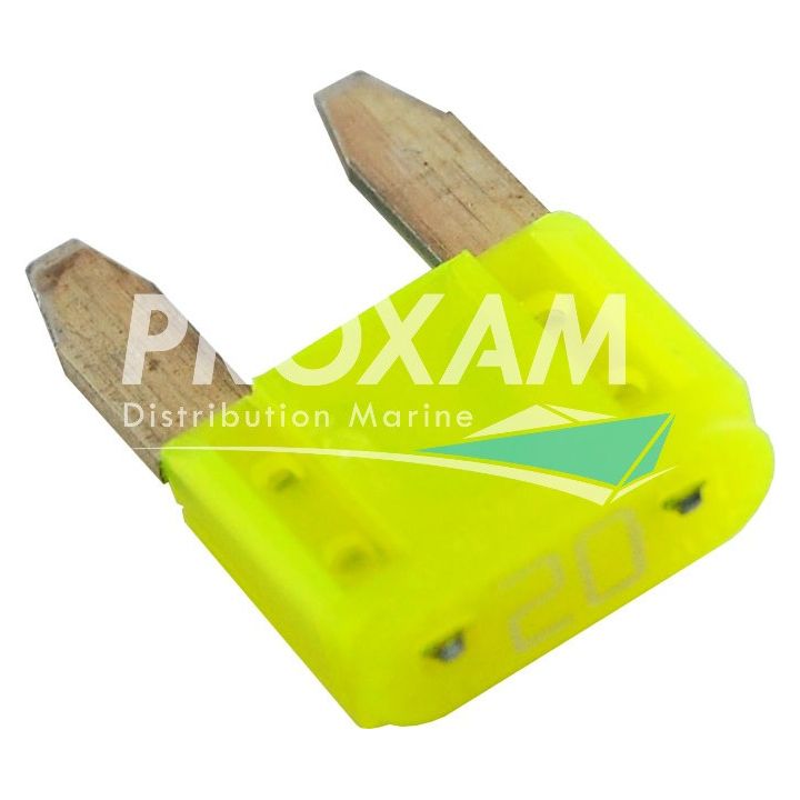 FUSIBLE MINI LANGUETTE 20A JAUNE (x6)