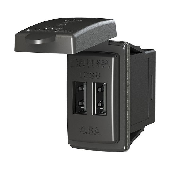 CHARGEUR 2 PRISES USB 4,8A FORMAT CARLINGSWITCH CONTURA