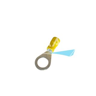 COSSE RONDE PRE-ISOLEE JAUNE TROU DE 5,3 (BOITE DE 50)