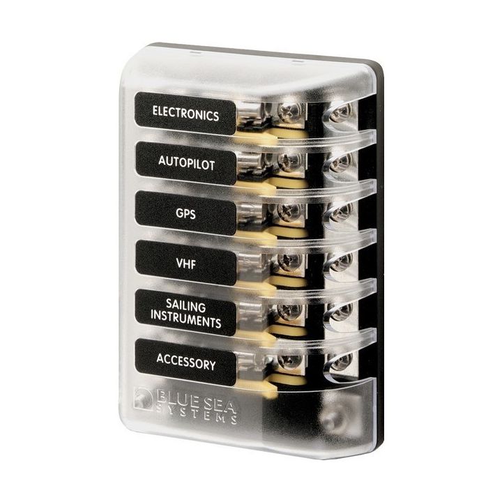 TABLEAU 6 FUSIBLES AVEC BUS DE MASSE 83x127x32MM