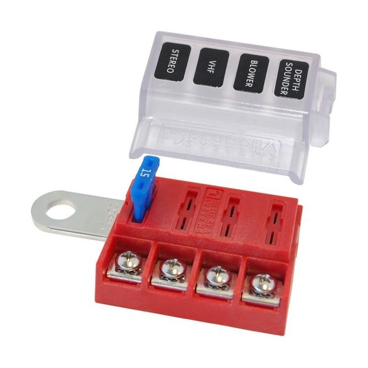 BOITIER 4 FUSIBLES BATTERIE 91x44MM