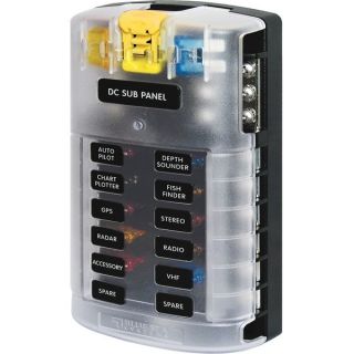 BOITIER 12 FUSIBLES AVEC BUS DE MASSE 164x84MM