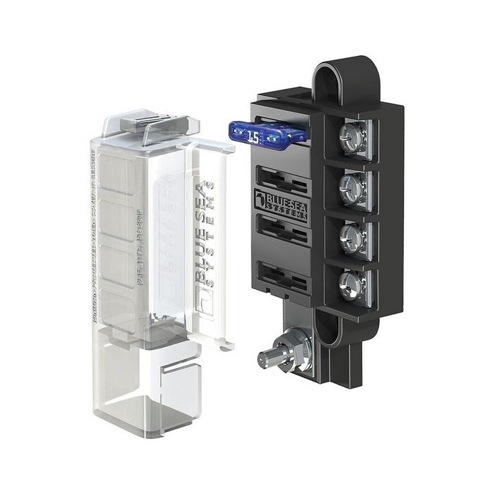 BOITIER 4 FUSIBLES ATO AVEC BUS DE MASSE