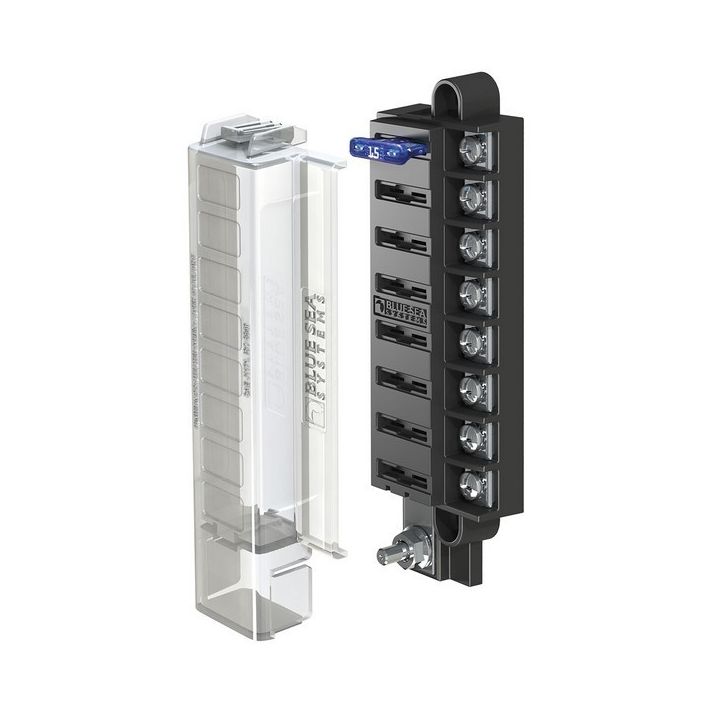 BOITIER 8 FUSIBLES ATO AVEC BUS DE MASSE