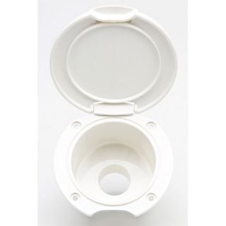 BOITIER POUR DOUCHETTE A POUSSOIR. BLANC