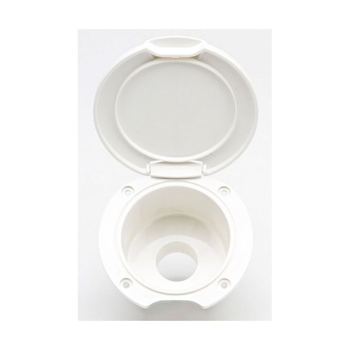 BOITIER POUR DOUCHETTE A POUSSOIR. BLANC