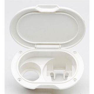 BOITIER POUR DOUCHETTE A LEVIER ET MITIGEUR. BLANC