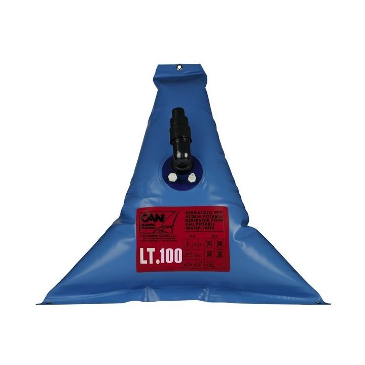 RESERVOIR EAU DOUCE SOUPLE TRIANGULAIRE 100L - 1100x1100x250MM