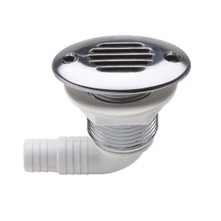 EVENT OVALE PLASTIQUE CHROME COUDE Ø17/19MM