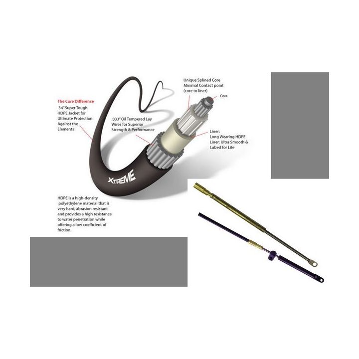 CABLE COMMANDE MERCURY CCX189 XTREME 24FT (7.32M)