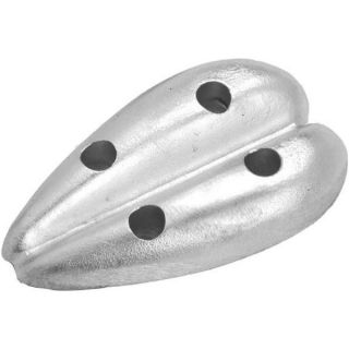 ANODE ZINC - PLAQUE PROFILEE CŒUR L112MM ENTRAXE 40MM 0.46KG
