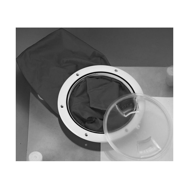 TRAPPE DE VISITE SAC INTERIEUR ROUGE COUVERCLE TRANSP. Ø152MM