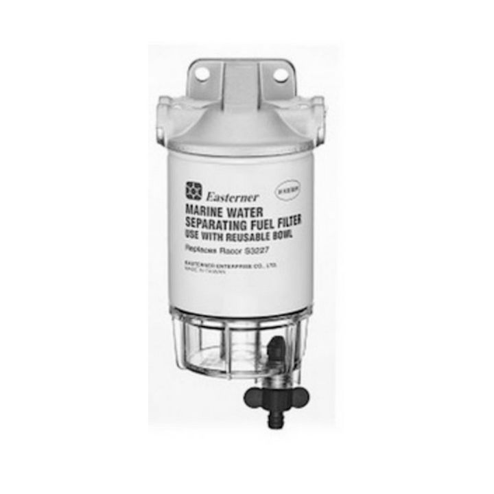 FILTRE SEPARATEUR 10µ COMPLET TETE ALU/BOL PLAST./RACCORDS