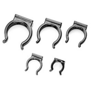 PINCE SUPPORT PLASTIQUE NOIRE Ø25MM (x5)