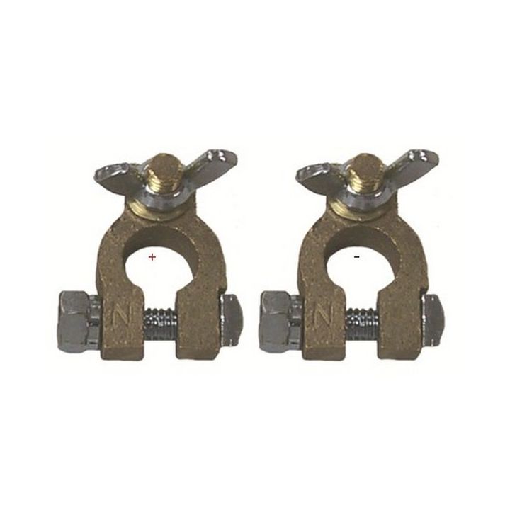 COSSE BATTERIE LAITON (LA PAIRE +/-)