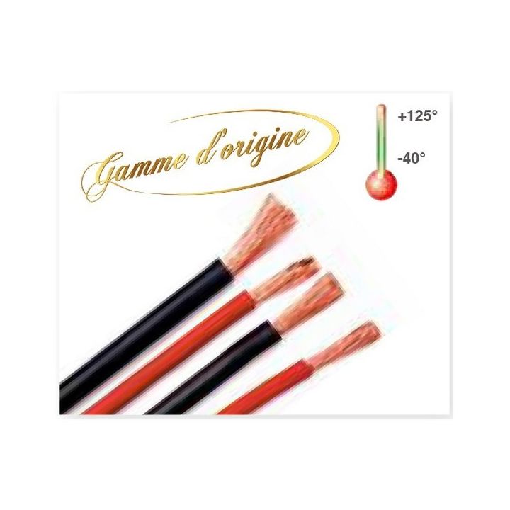 CABLE DE BATTERIE SOUPLE 5MM² 25M NOIR