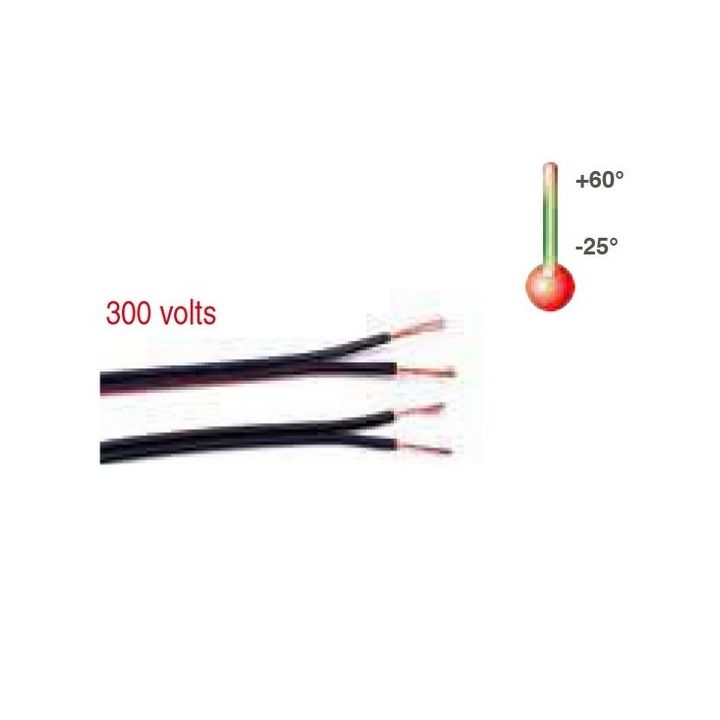CABLE ELECTRIQUE MEPLAT HAUT PARLEUR 2x0.5MM² 25M