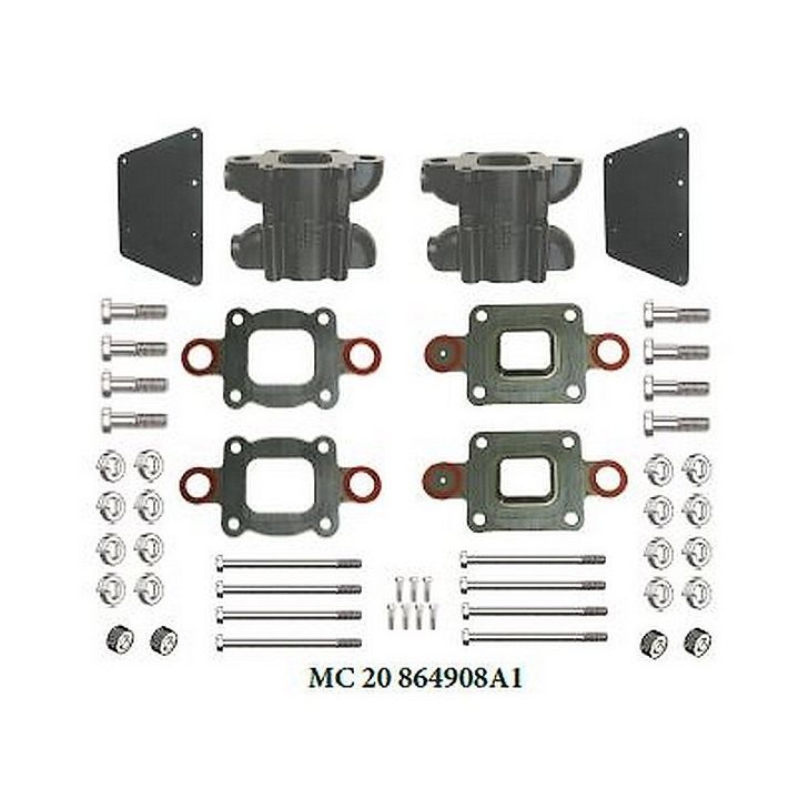 KIT REHAUSSES 150MM POUR COUDE D'ECHAPPEMENT MERCRUISER V6/V8 MPI