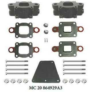 KIT REHAUSSES 75MM POUR COUDE D'ECHAPPEMENT MERCRUISER V6/V8 MPI