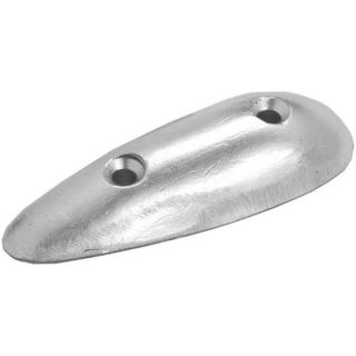 ANODE ZINC - PLAQUE PROFILEE OVALE 93x40x18MM ENTRAXE 50MM 0.19KG