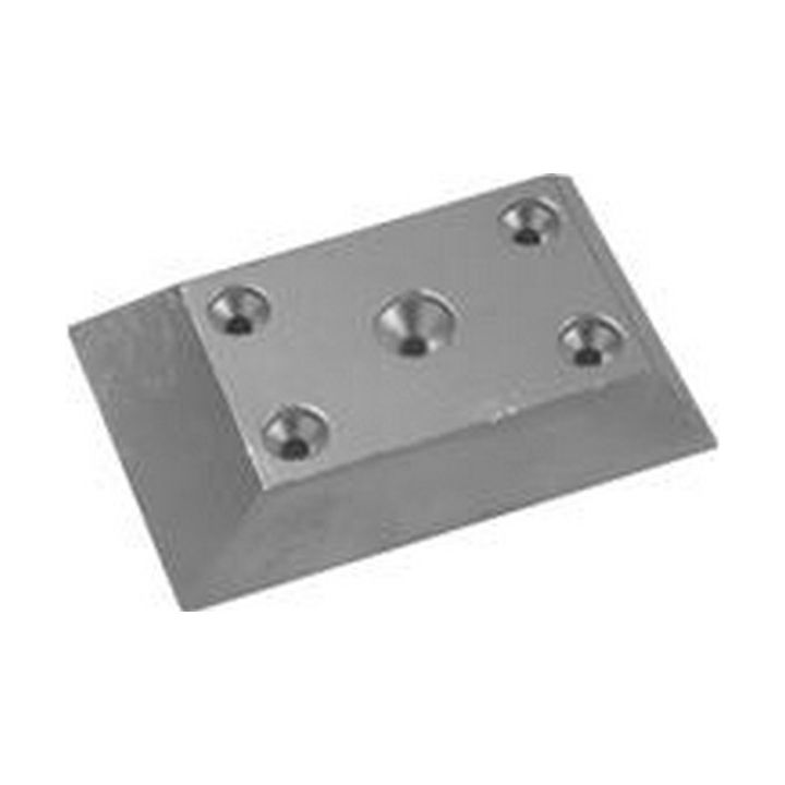 ANODE ZINC - PLAQUE 5 TROUS - 124x81x20MM 1.1KG