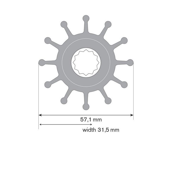 TURBINE NEOPRENE F5B-9002/F5B-9