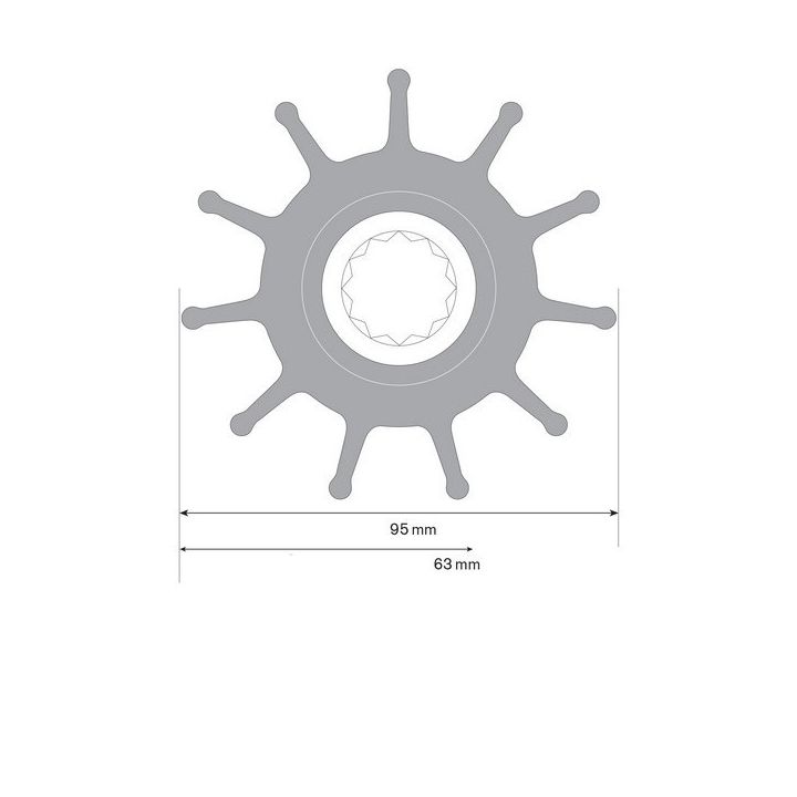 TURBINE NEOPRENE F8B-