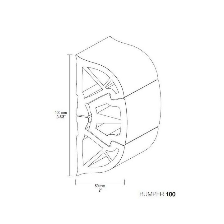 BUMPER 100 NOIR - BASE 100x50MM - BOBINE 12M