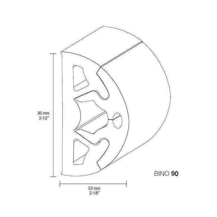 BINO 90 NOIR - BASE 90x53MM - BOBINE 12M