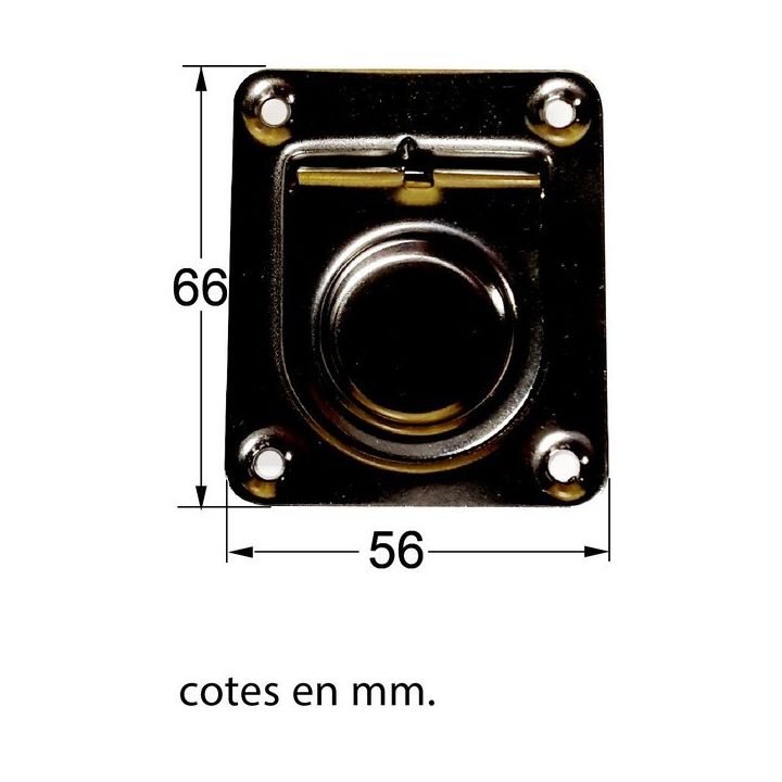 LEVE PANNEAU INOX 65x56MM
