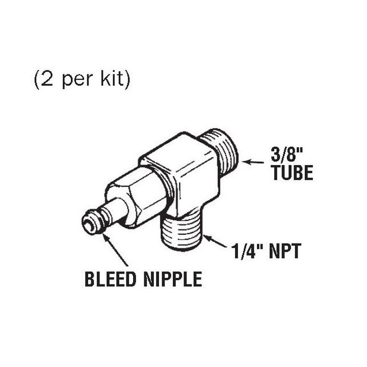 TE PURGEUR 1/4"NPTx3/8" (x2)