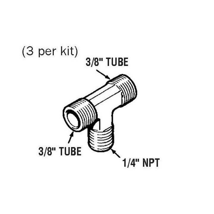 TE 3/8"x3/8"x1/4"NPT (x3)